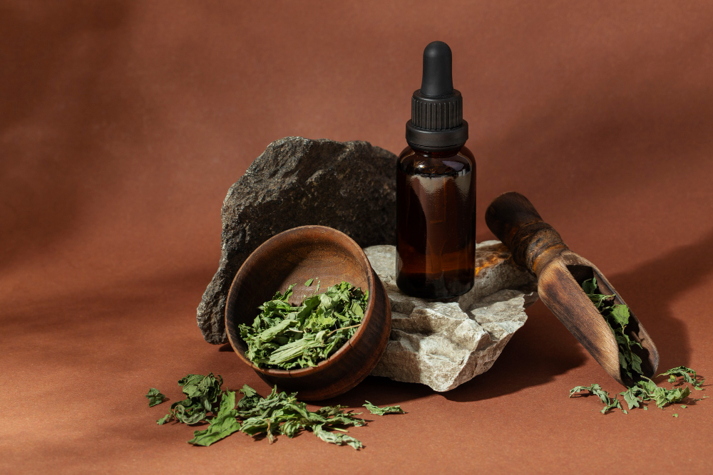 Huile naturelle et plantes médicinales